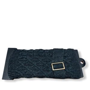 Sweater boot toppers with buckle